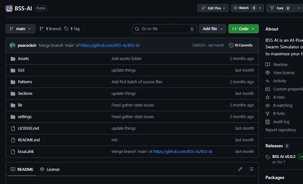 BSSAI GitHub repository page