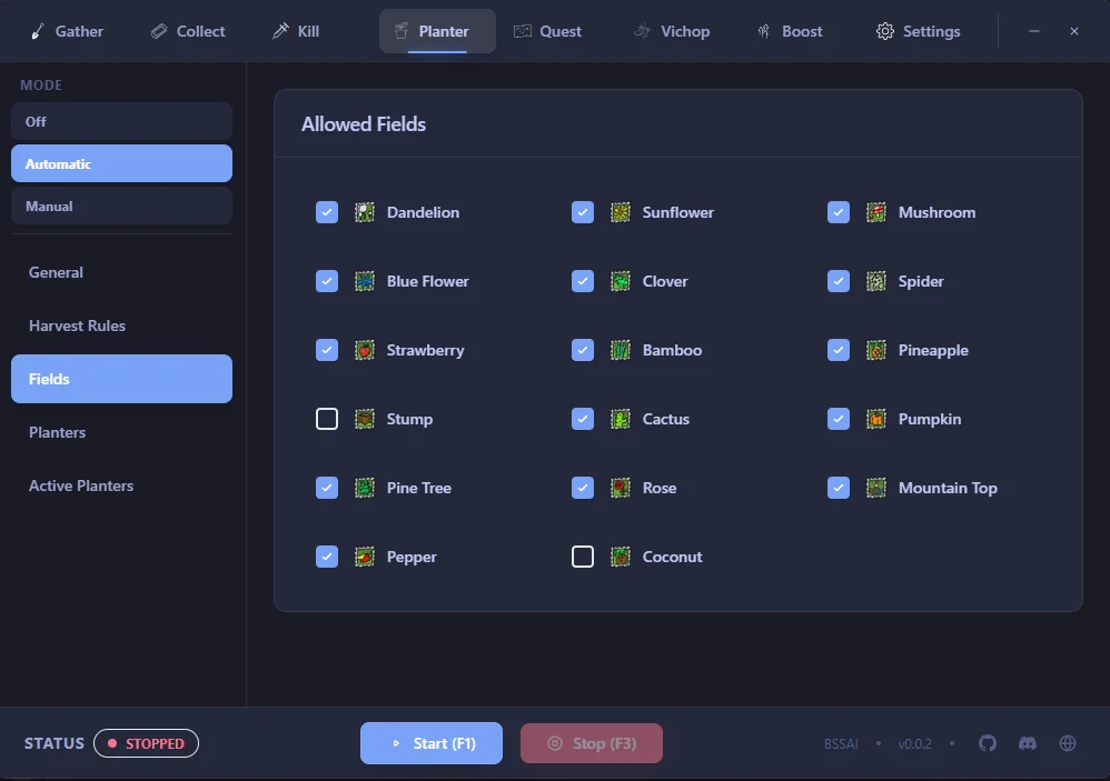 BSSAI planter field placement